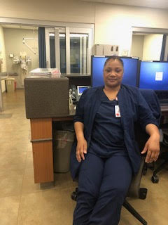 Text Box: Minister Karen Mitchell is a Registered Nurse (RN) and an active minister and servant of the Lord. She has dedicated much of her time over the last few months to helping patients during the COVID-19 pandemic, as well as making them smile while sharing Jesus with them. Minister Mitchell has a beautiful heart for people, the Lord, and her job. We love you, Minister Mitchell! We are so proud of all that you do for the Kingdom. Continue to serve boldly, Karen! Please send Minster Mitchell and her family prayers during this season.